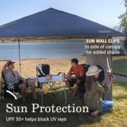 Sun wall clips to side of canopy for added shade, sun protection UPF 50+ blocks UV rays image number 4