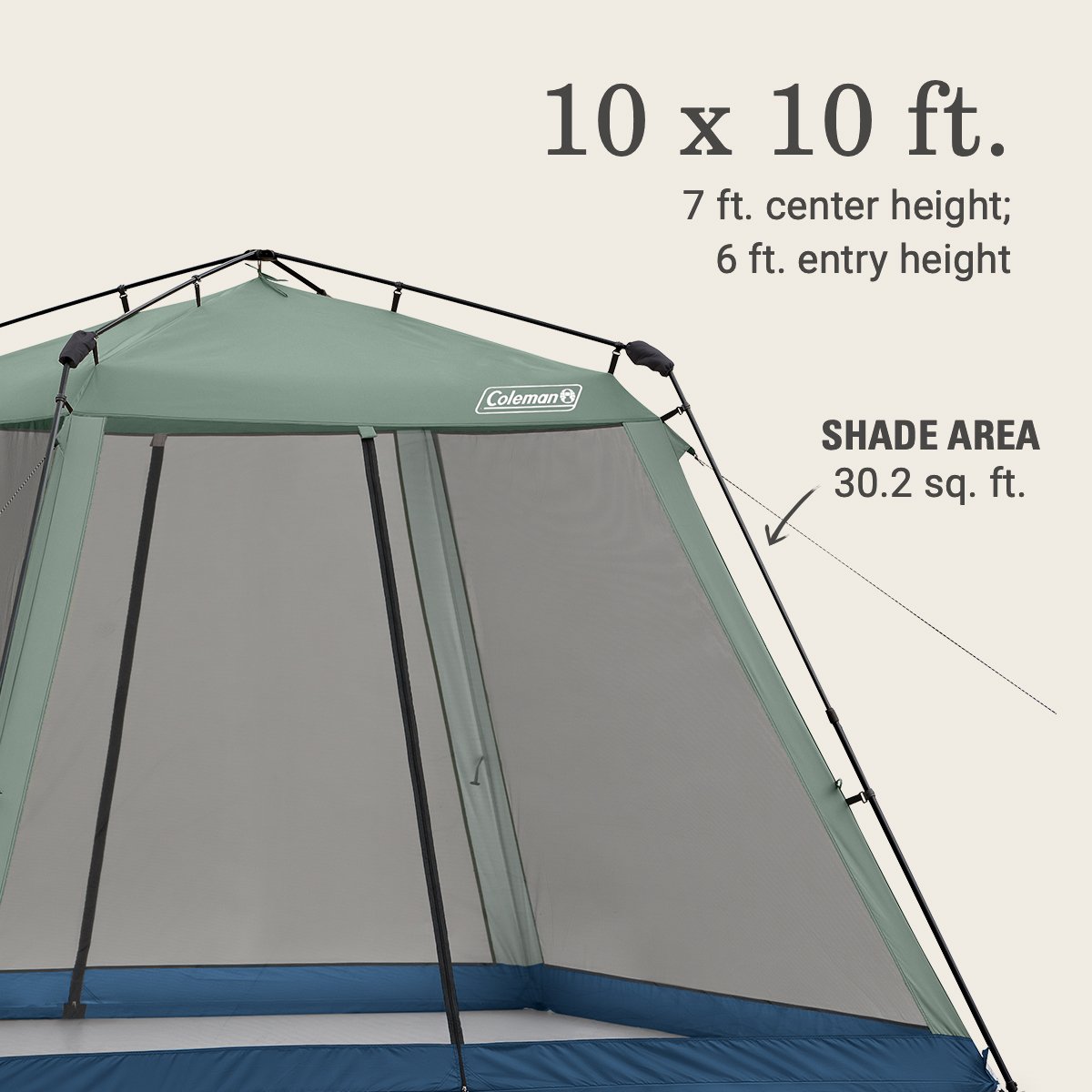 Coleman 10x10 shop screen house