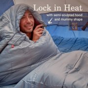 Lock in heat with Coleman sculpted mummy hood sleeping bag image number 3