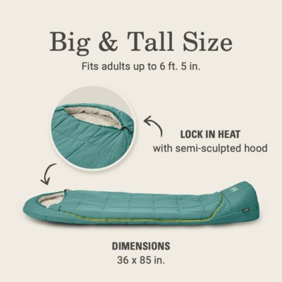 Big Bay™ 4.4 °C (40 °F) Big & Tall Contour Sleeping Bag