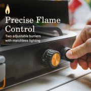 precise flame control, two adjustable burners with matchless lighting image number 3