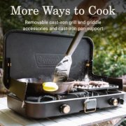 more ways to cook, removable cast-iron grill and griddle accessories and cast-iron pan support image number 6