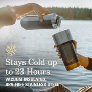 On the lake with coleman tumbler in vacuum insulated b p a free stainless steel keeps beverage cold up to 23 hours image number 3