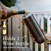 holds 1 wine bottle, wide mouth for easy pouring image number 5