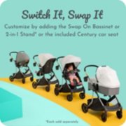 customize by adding the swap on bassinet 2 in 1 stand or included car seat image number 4