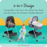 compatible with carry on infant car seats and swap on modular stroller bassinet image number 1