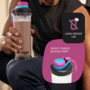 Person holding Shake and Go bottle with leak proof lid and spout shield image number 2
