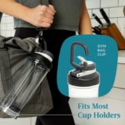 Shake and Go bottle that fits most cup holders and has a gym bag clip image number 3