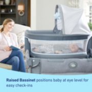 raised bassinet positions baby at eye level for easy check ins image number 3