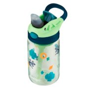 kids water bottle with spout and handle angled view image number 2