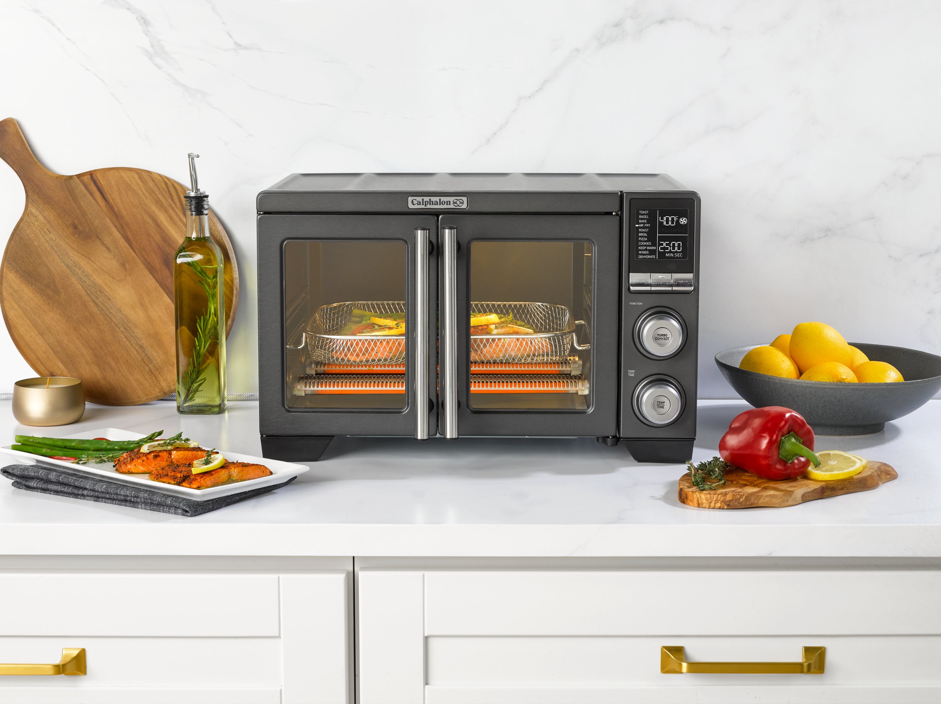 Calphalon Performance Dual Oven with Air Fry, Dark Stainless