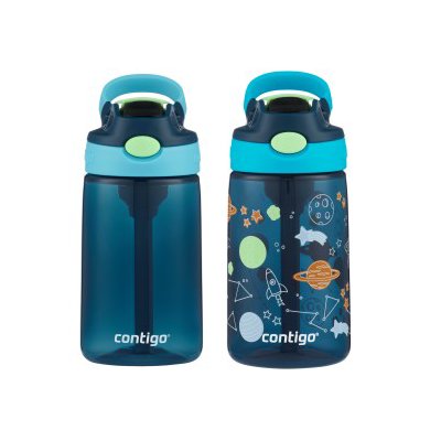 Contigo Aubrey Kids Stainless Steel Water Bottle with Spill-Proof Lid,  Cleanable 13oz Kids Water Bottle Keeps Drinks Cold up to 14 Hours, Blue