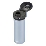 open lid autopop stainless steel water bottle aerial side view image number 3