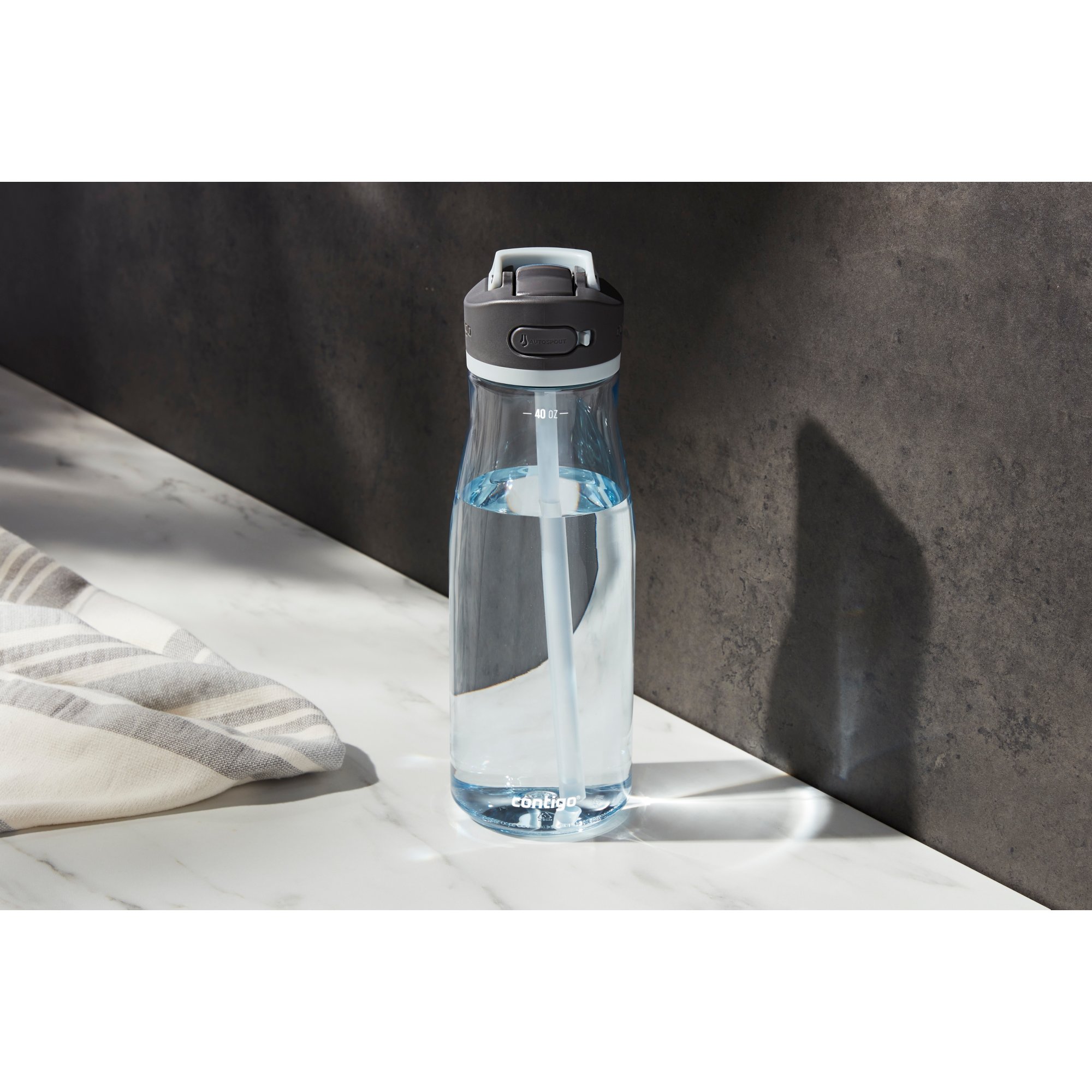 Contigo Ashland Leak-proof Autospout Straw Water Bottle, 40 Oz