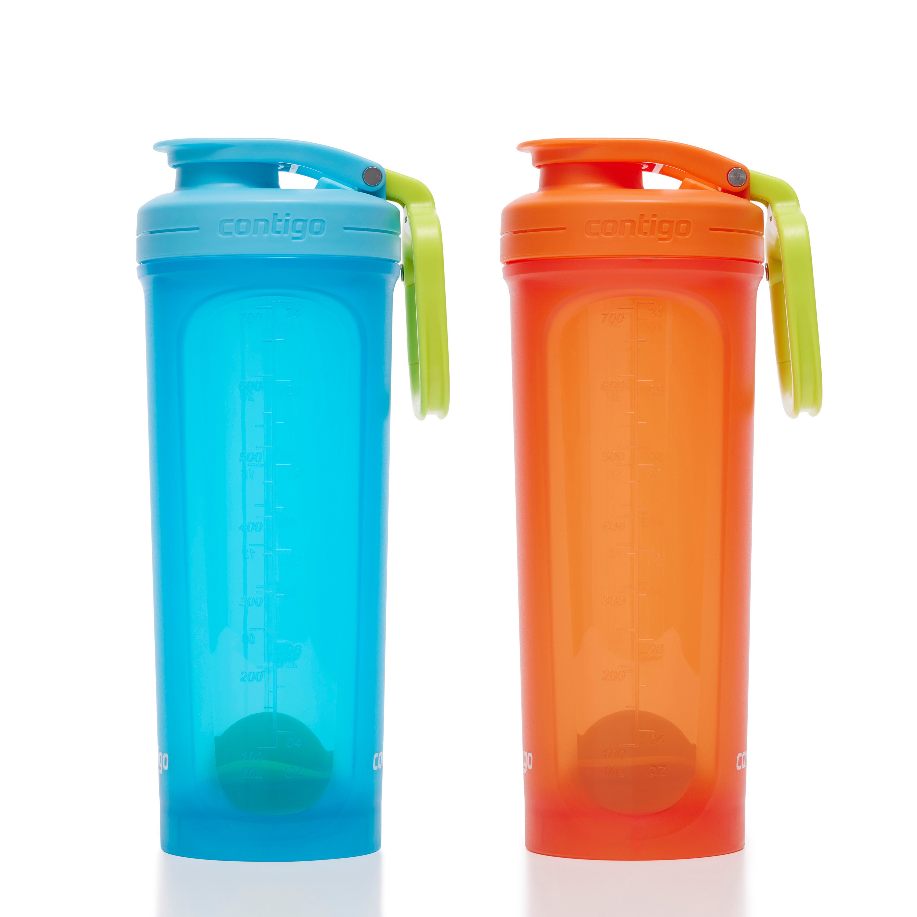 Shake & Go Fit 2.0, Mixer Bottle with Microban, 28oz, Clementine/Blue