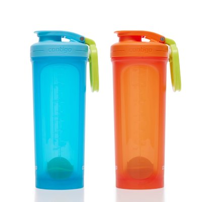 Shake & Go Fit 2.0, Mixer Bottle with Microban, 28oz, Clementine/Blue Raspberry, Ecomm 2-pack