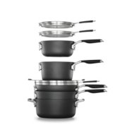 Eight-piece space-saving nonstick cookware set image number 1