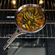 Food in pan in oven image number 10