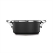 Premier space saving hard anodized nonstick stock pot with lid image number 1