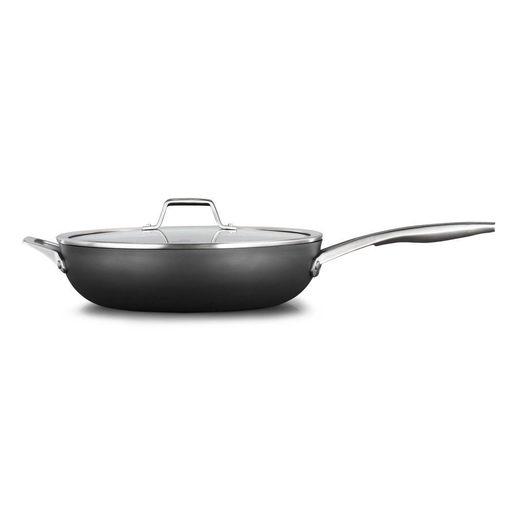 Calphalon Premier Hard-Anodized Nonstick Cookware, 13-Inch Deep Skillet  with Cover 