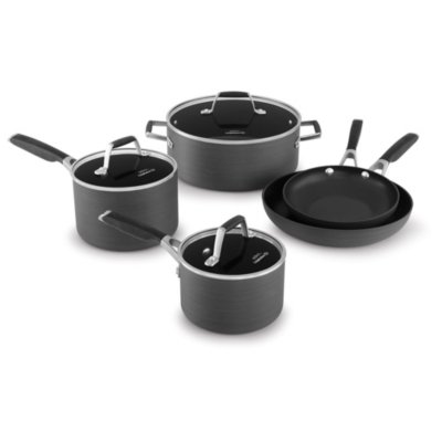 Calphalon 15-Piece Pots and Pans Set, Stackable Nonstick Kitchen Cookware  with Stay-Cool Stainless Steel Handles, Black price in UAE,  UAE