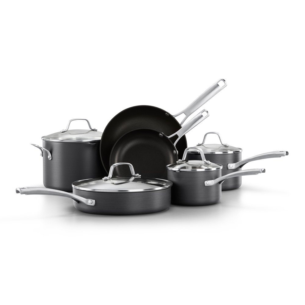 Stainless Steel Kitchen Cookware Set Nonstick Pots Pans Cooking Dishwasher  Safe