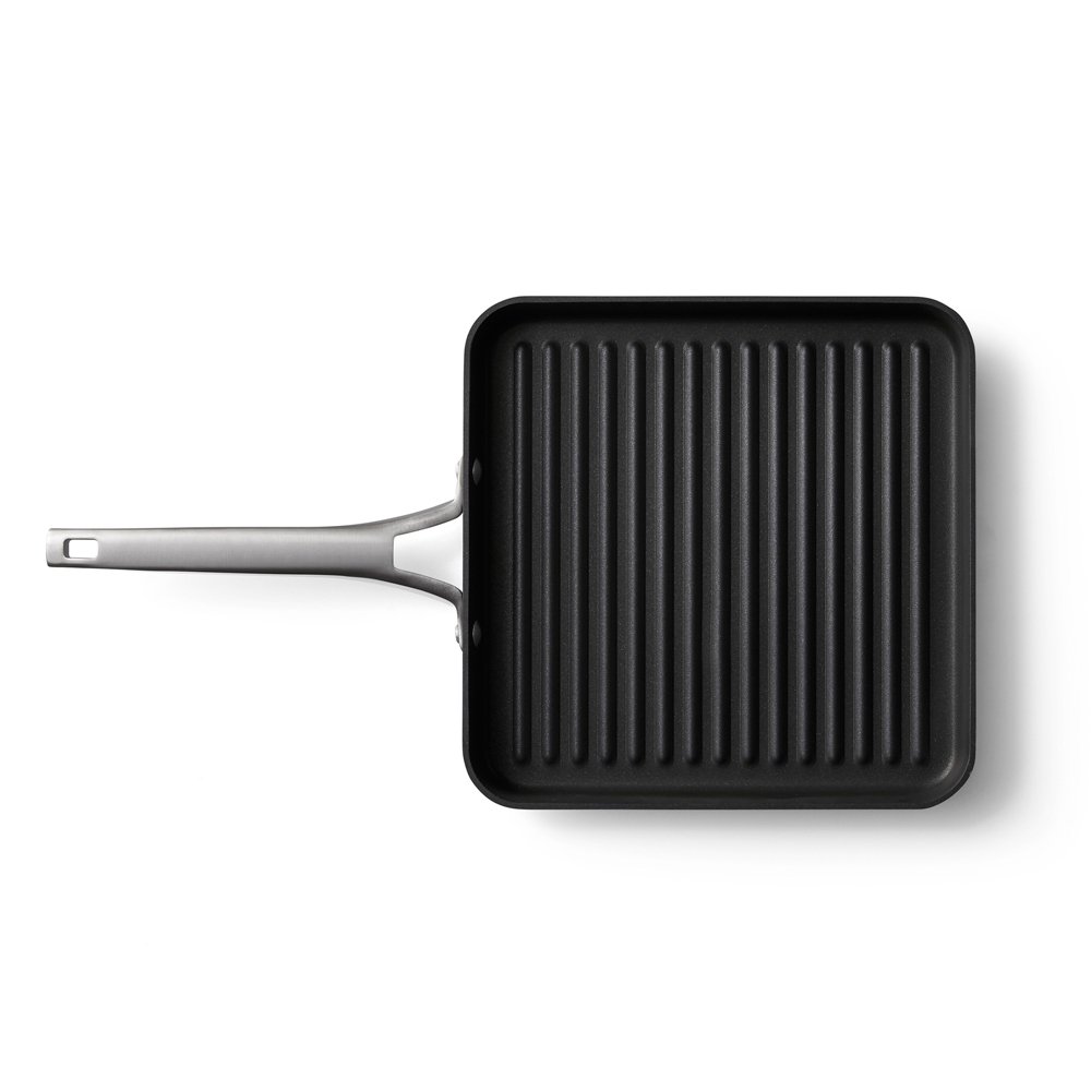 Calphalon Griddle Ribbed Frying Pan Nonstick 11 Square Hard-Anodized Grill