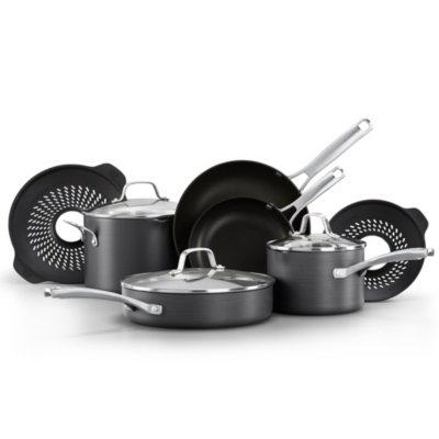 Classic™ Hard-Anodized Nonstick 10-Piece Cookware Set with No-Boil-Over Inserts