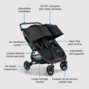 Double stroller with features annotated image number 6