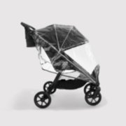 Black folding stroller with rain cover image number 8
