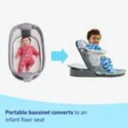 portable bassinet converts to an infant floor seat image number 3