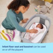 infant floor seat and bassinet can be used on or off the playard baby bouncer image number 4