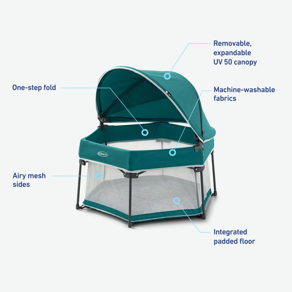 Graco travel lite crib 2024 with stages in drew