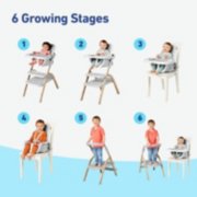 6 growing stages of child in high chair image number 3