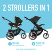 2 strollers in one 1 infant car seat carrier and toddler stroller image number 3