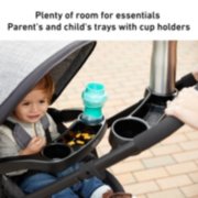 close up of Element stroller parent and child trays image number 4