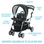 room for 2 travel system stroller and car seat image number 6