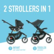 2 strollers in 1 infant car seat carrier and toddler stroller image number 4