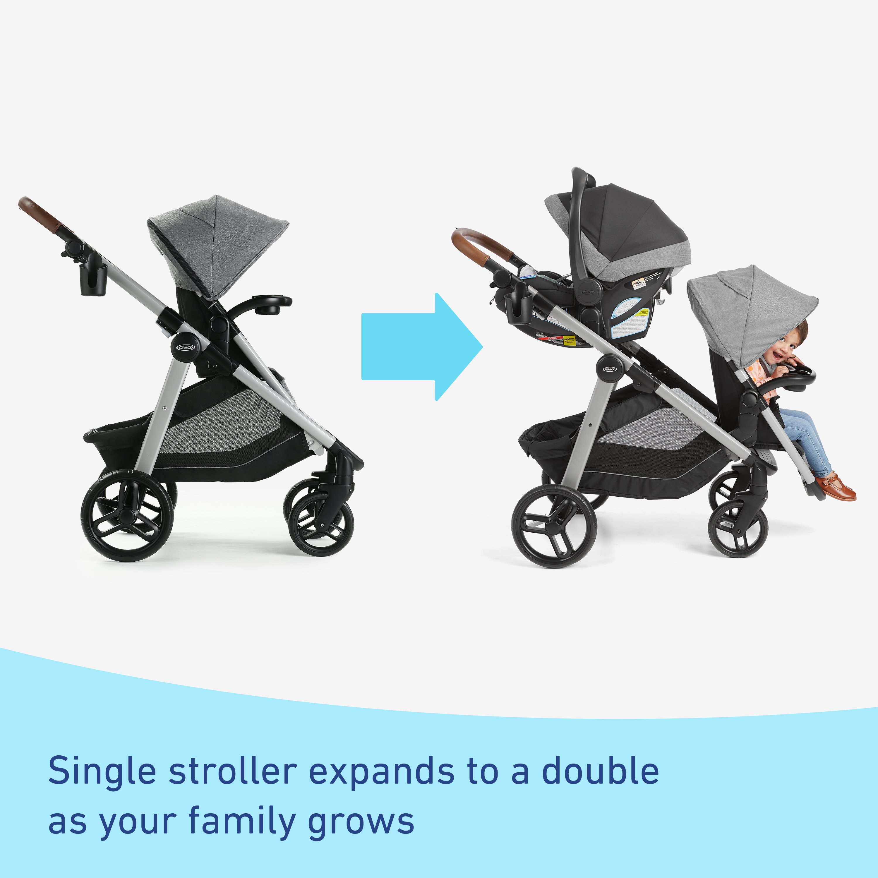 Double strollers that work with graco hot sale click connect