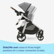 slide2me seat raises to three height positions for a closer connection to baby image number 3