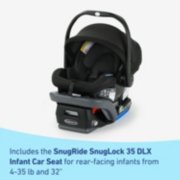 includes the snugride snuglock 35 dlx infant car seat for rear-facing infants from 4-35 pounds and 32 inches image number 4