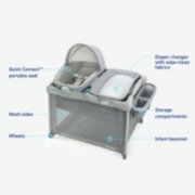 Playard with portable seat, bassinet, and diaper changer image number 5