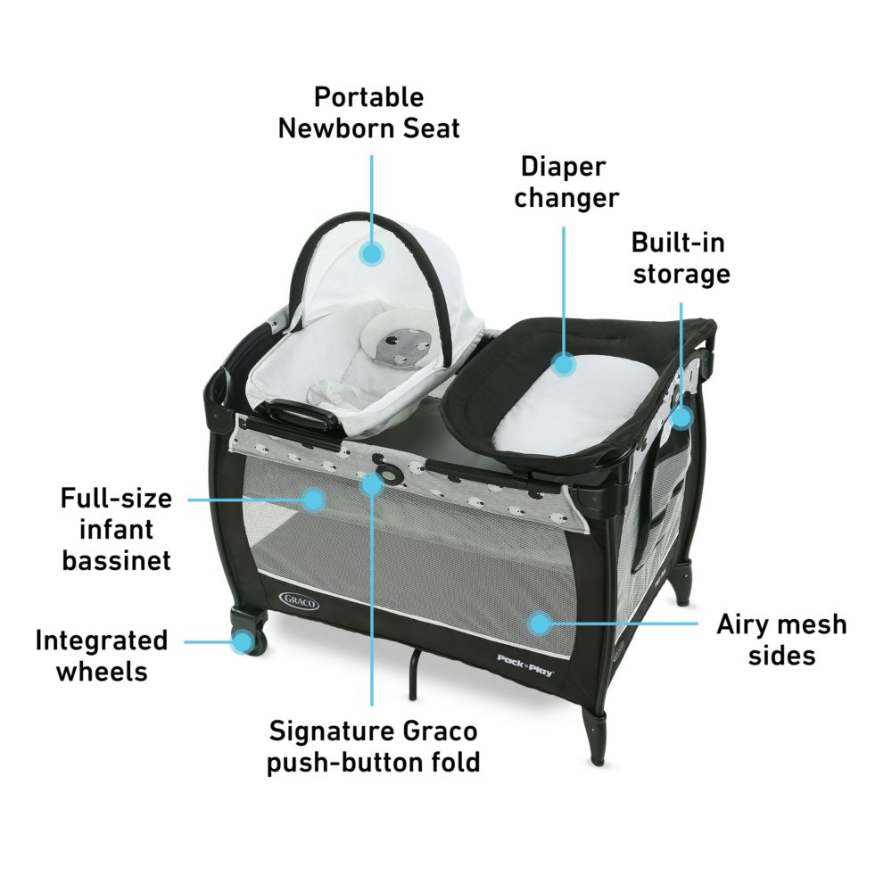 Replacement bassinet for graco pack store and play