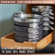 premier space-saving nonstick cookware, stackable and nestable to save 30 percent more space image number 2