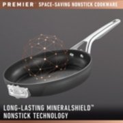 premier space-saving nonstick cookware, long-lasting mineralshield nonstick technology image number 3