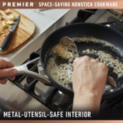 premier space-saving nonstick cookware, metal-utensil-safe interior image number 4
