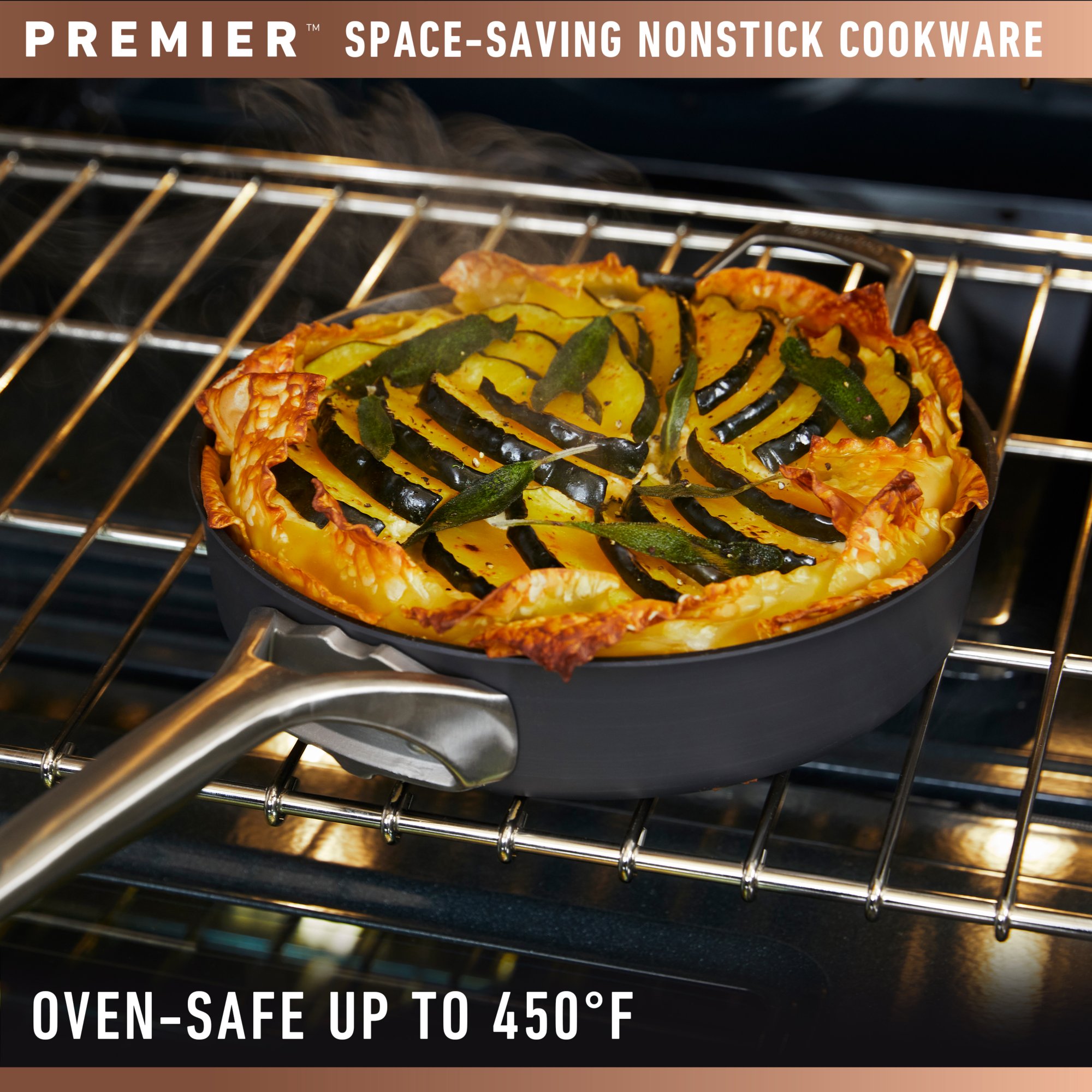 Premier™ Hard-Anodized Nonstick 11-Inch Square Grill Pan