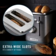 Calphalon toaster with extra wide slots fits a variety of foods image number 3