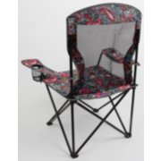 Folding chair with dark paisley fabric image number 1
