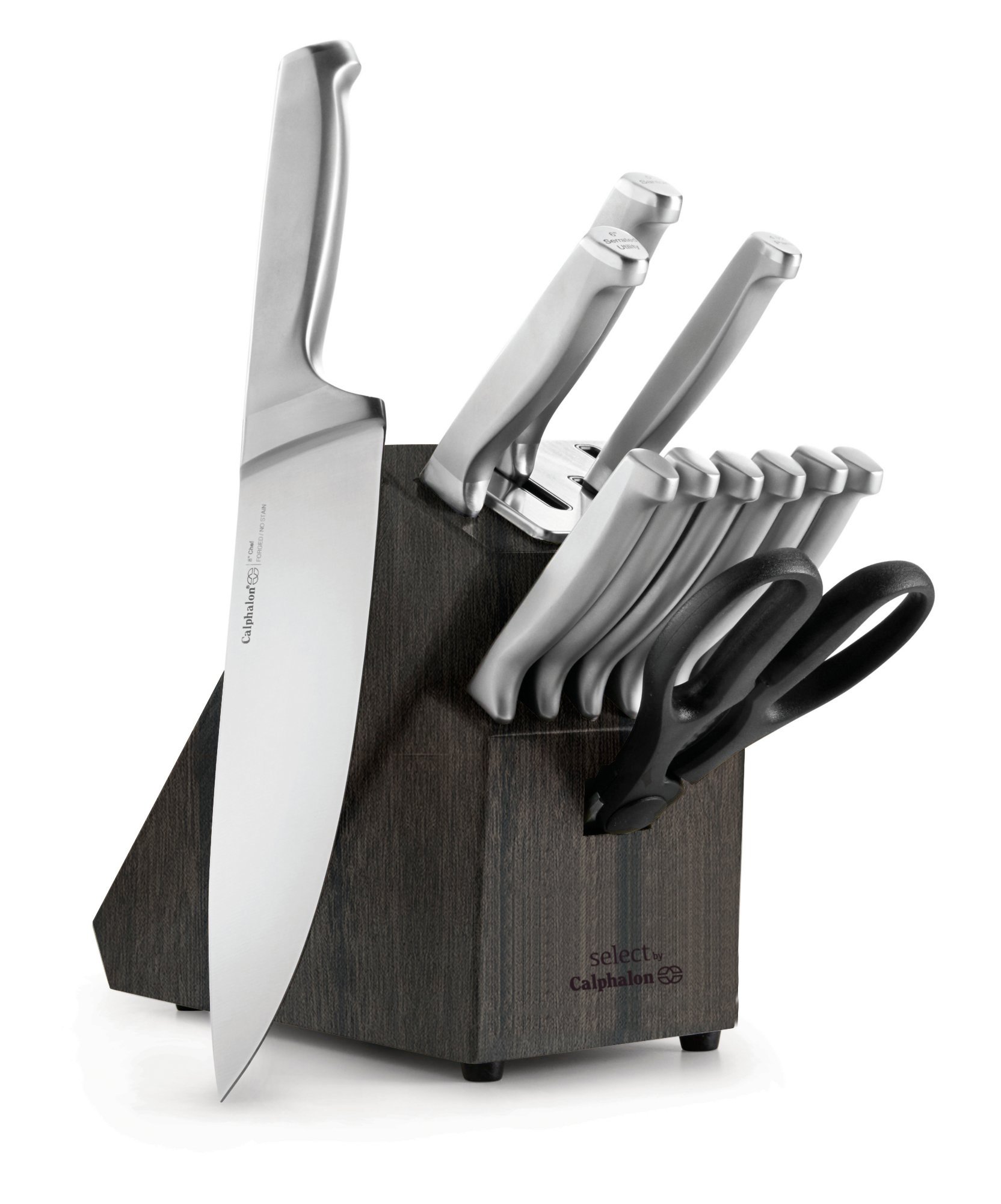 Select by Calphalon Antimicrobial Self-Sharpening 12-Piece Cutlery Set with  SilverShield® Knife Handles